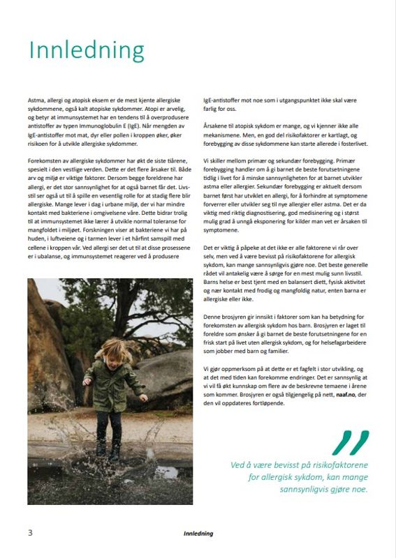 Et liv uten allergisk sykdom (PDF)